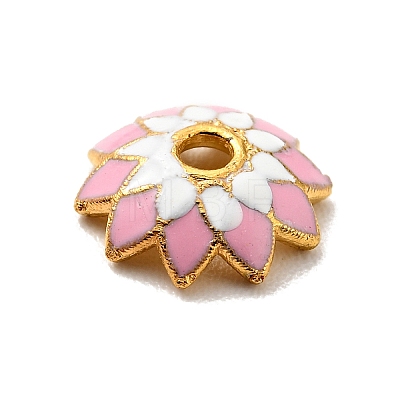 Multi-Petal Alloy Enamel Bead Caps FIND-G029-05G-01-1