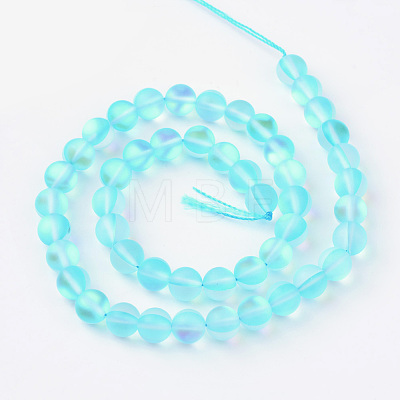 Synthetic Moonstone Beads Strands X-G-R375-8mm-A04-1
