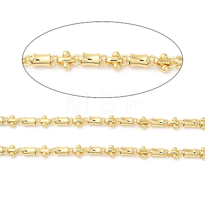 Rack Plating Brass Bamboo Stick & Cross Knot Link Chain CHC-H105-12G-1