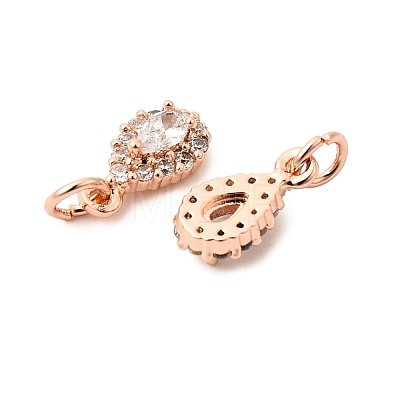 Brass Micro Pave Cubic Zirconia Charms LS-RB-I077-15RG-RS-1