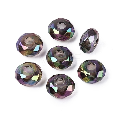 Transparent Acrylic European Beads OACR-E033-25M2-1