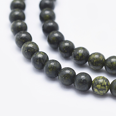 Natural Serpentine/Green Lace Stone Beads Strands X-G-P345-01-10mm-1