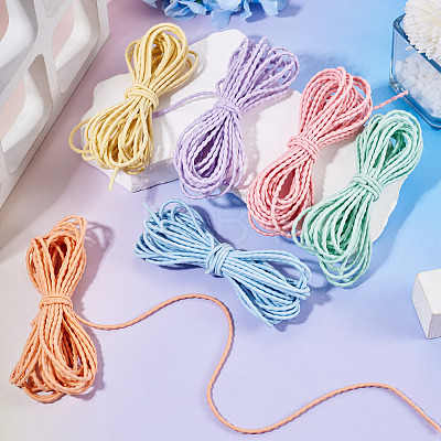 30M 6 Colors Polyester Elastic Cords EC-TA0001-07C-1