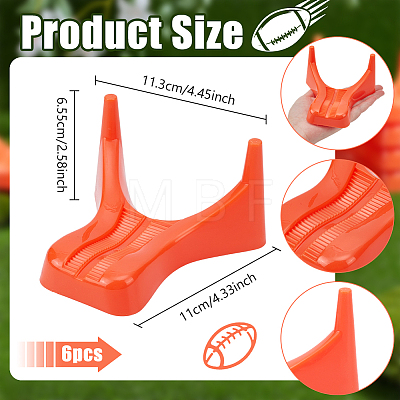 6Pcs PP Plastic Rugby Holders AJEW-WH0752-346-1