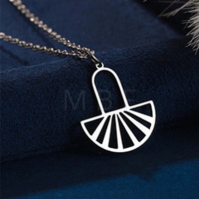 304 Stainless Steel Laser Cut Pendant Necklaces FS-WGA4904-28-1