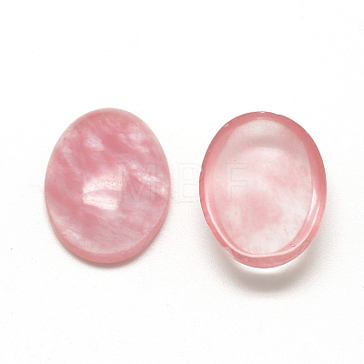 Watermelon Stone Glass Cabochons LS-G-R415-14x10-40-1