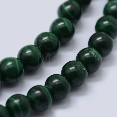 Natural Malachite Beads Strands G-F571-27AB2-5mm-1