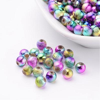 Spray Painted Acrylic Beads PB25P9282-1
