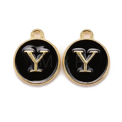 Golden Plated Alloy Charms X-ENAM-S118-02Y-1