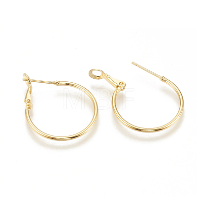 Brass Hoop Earrings KK-S341-84-1