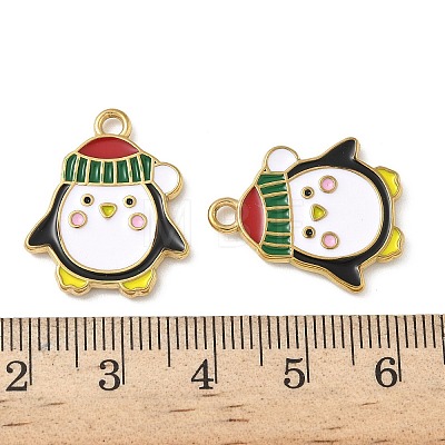 304 Stainless Steel Enamel Pendants STAS-L300-012G-22-1