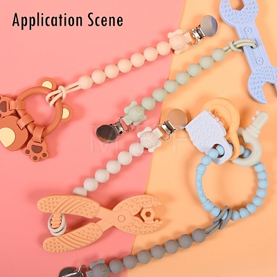 Elephant Silicone Baby Pacifier Holder Chains SIL-P004-C01-1
