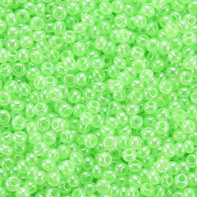 12/0 Imitation Jade Glass Seed Beads SEED-S049-A-011-1