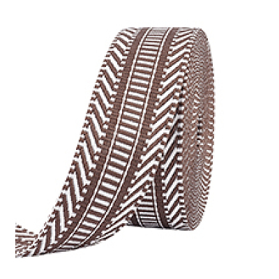 5 Yards Ethnic Style Polyester Jacquard Striped Ribbon OCOR-PH0004-17B-1