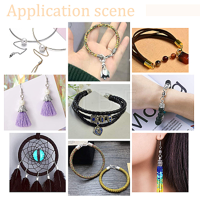   152Pcs 8 Style Tibetan Style Alloy Cord Ends FIND-PH0006-27-1