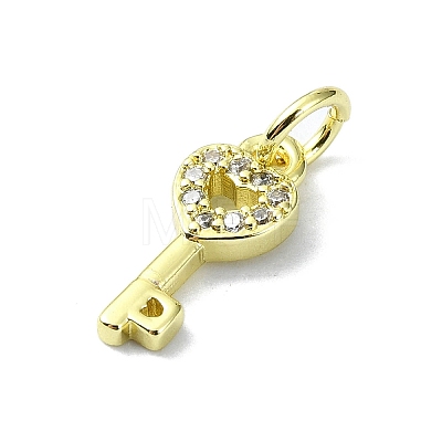 Brass Micro Pave Claer Cubic Zirconia Charms KK-H475-50G-02-1