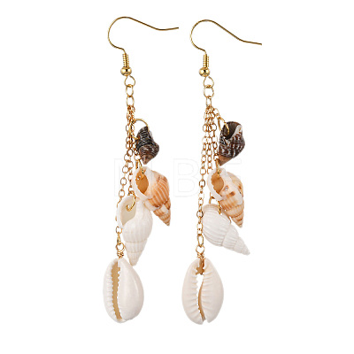 Natural Shell Dangle Earrings EJEW-TA00649-1