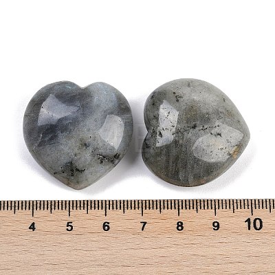 Natural Labradorite Heart Love Palm Worry Stone G-H268-F02-C-A-1