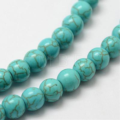 Synthetic Howlite Bead Strand G-P228-04-8mm-1