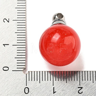 Natural & Synthetic Mixed Gemstone Perfume Bottle Pendants G-K338-22P-1