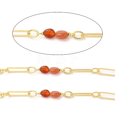 Natural Carnelian Nugget Beaded Chains CHC-H105-03G-1