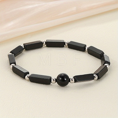Glass Beaded Stretch Bracelets for Men Women WGE4A78-03-1