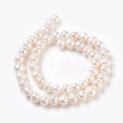 Natural Cultured Freshwater Pearl Beads Strands X-PEAR-S001-8-9mm-3-1