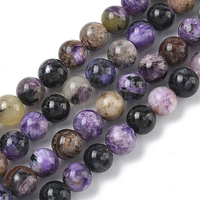 Natural Charoite Beads Strands G-C270-O03-02-1
