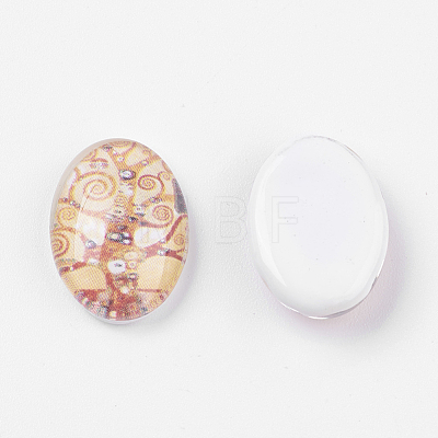Tempered Glass Cabochons GGLA-R194-1-1