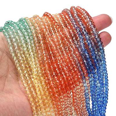 Transparent Painted Glass Beads Strands LS-DGLA-A034-T3mm-A02-1