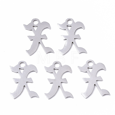 Tarnish Resistant 201 Stainless Steel Pendants STAS-N091-40X-1