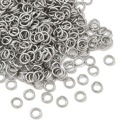 Non-Tarnish 304 Stainless Steel Open Jump Rings X-STAS-E067-05-5mm-1
