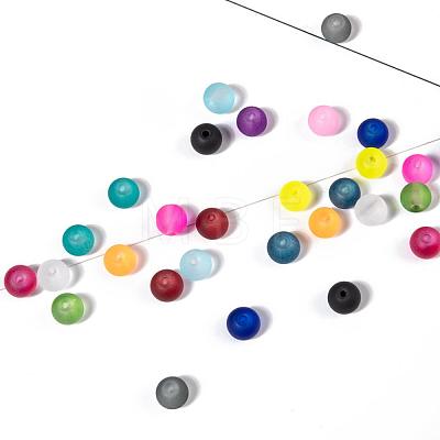 20 Colors Transparent Glass Beads Strands FGLA-X0002-01-4mm-1