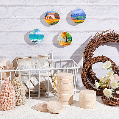 Unfinished Schima Wooden Round Pieces LS-WOOD-WH0027-73-1