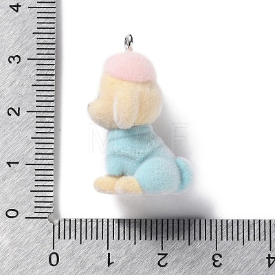 Flocky Resin Pendants LS-RESI-A040-03A-1