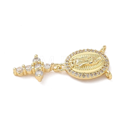 Brass Micro Pave Cubic Zirconia Pendants KK-P334-20G-1
