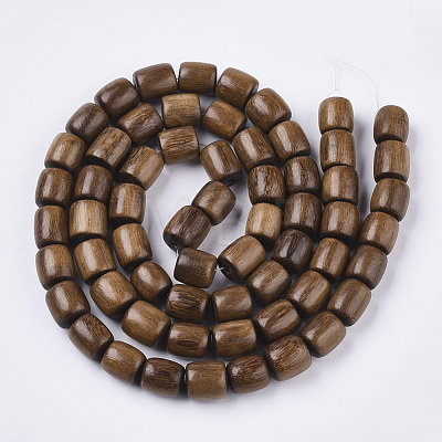 Undyed & Natural Wenge Wood Beads Strands WOOD-T024-028-1