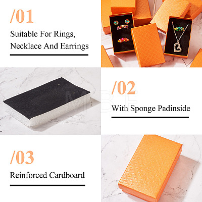 Rectangle Cardboard Paper Jewelry Box CON-TAC0015-01G-1