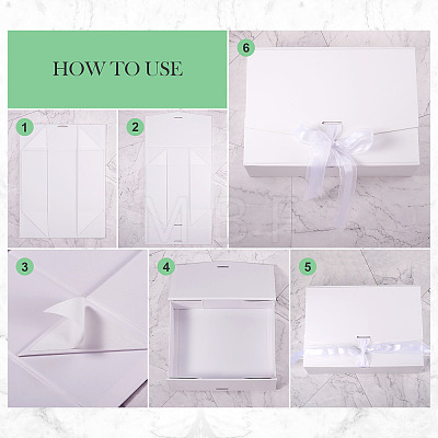 Rectangle Foldable Paper Gift Storage Boxes AJEW-TAC0035-07A-1