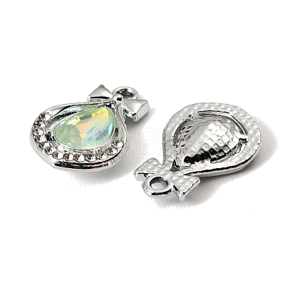 UV Plating Alloy Glass Pendants FIND-K032-12P-1
