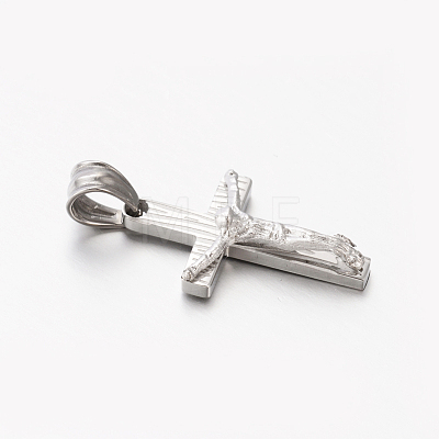 Easter Theme Men's 201 Stainless Steel Crucifix Cross Pendants STAS-F010-21-1