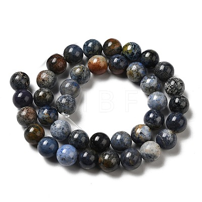 Natural Dumortierite Quartz Beads Strands G-H298-A06-04-1