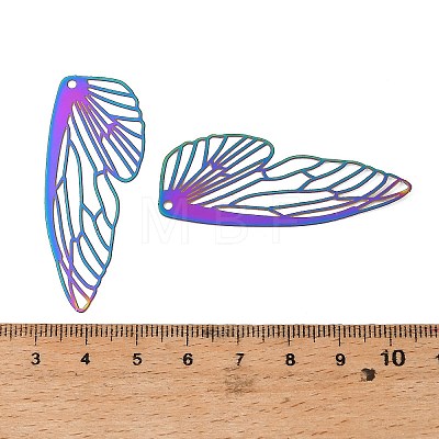 201 Stainless Steel Filigree Big Pendants SA-CBAAE0A-01-1
