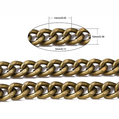 3.28 Feet Iron Cuban Link Chains X-CH-R013-14x10x3-AB-1