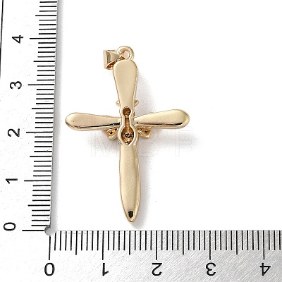 Brass Micro Pave Cubic Zirconia Pendants KK-A212-08D-G-1