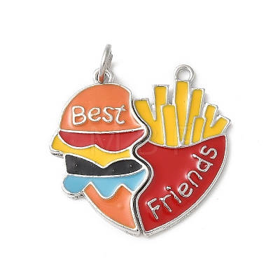 Alloy Enamel Split Pendants FIND-H047-05P-02-1