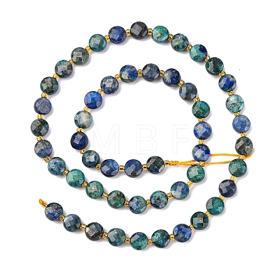 Natural Chrysocolla and Lapis Lazuli Beads Strands G-K389-B81-01-1
