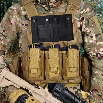 Nylon Tactical Molle Hook and Loop Panel DIY-WH0698-036A-1