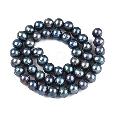 Natural Cultured Freshwater Pearl Beads Strands PEAR-N013-08H-1