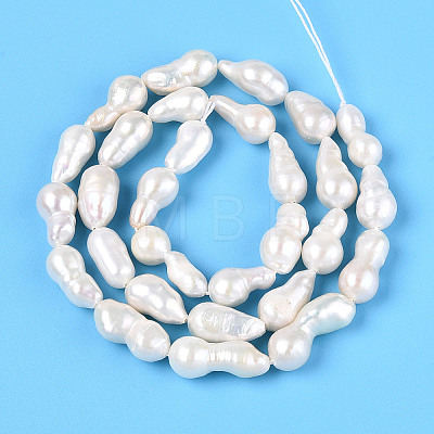 Natural Baroque Keshi Pearl Beads Strands PEAR-S020-F14-03-1